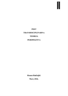 Post Transdisciplinarna Teorija Perspektiva